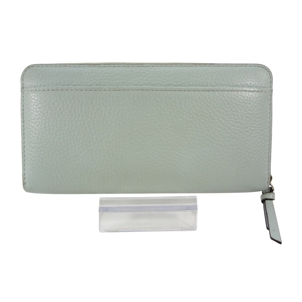 Kate Spade Light Pistachio Pebbled Leather Zip Around Continental Wallet D111 - Picture 3 of 7